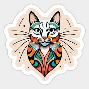 Cat Art Sticker